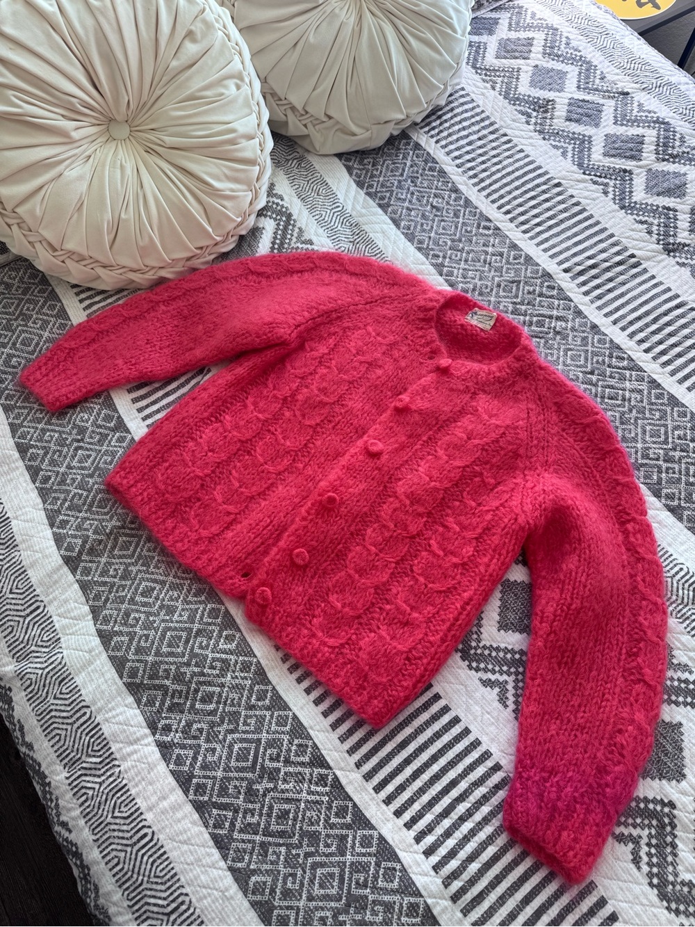 Vintage Rosanna Hand Made Italian 100% Mohair Cardigan